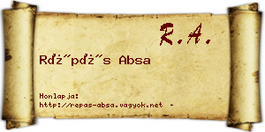 Répás Absa névjegykártya